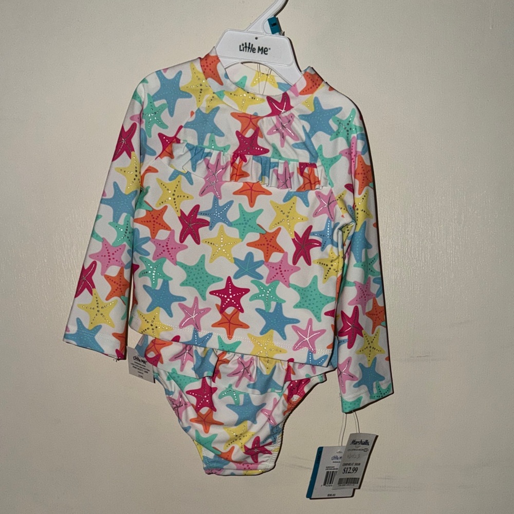 Little Me Colorful Starfish Kids Rashguard Set